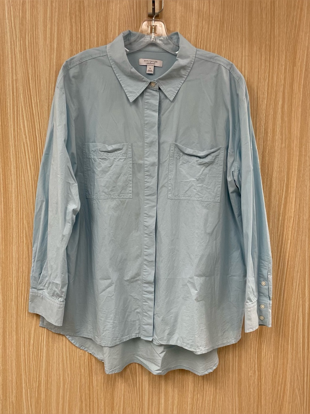 Ann Taylor Blue Blouse Size XL